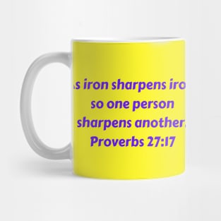 Bible Verse Proverbs 27:17 Mug